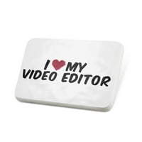 Porcelein Pin I Heart Love Moj video urednik Revel značku - Neonblond
