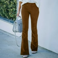 Zimske hlače za žene plus veličina Ženska moda Tanak fit udoban džep u boji Ležerne prilike plamene