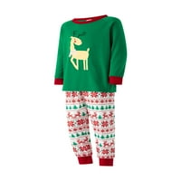 Božićne pidžame za obitelj Elk Print Tops pantalone za Romper