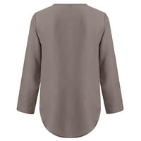 Giligiliso Ženske ljetne košulje Zip Casual Tunic V-izrez V-izrez