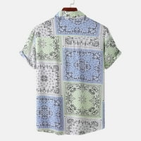 Jsaierl muške ležerne tipke Havajske košulje Ljetni modni kratki rukav s kratkim rukavima na plaži za