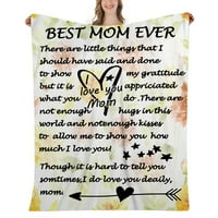 Mojoj mami poklon ćebe od kćeri sina volim te draga mama air pismo pismo ispisanim pokrivačem za božićno rođendan majčinski dan mekog kreveta flanel pokrivač, 59x79 'h