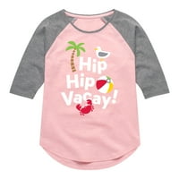 Hip Hip Vacay - Majica za djecu i mlade Raglan grafička majica