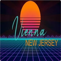Beč New Jersey Vinil Decal Stiker Retro Neon Dizajn
