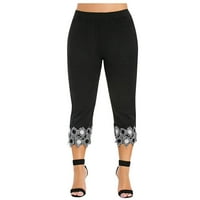 DRPGunly kompresijske gamaše za žene ubodne sportove čipkastim gamašima ženske velike joge čvrste hlače