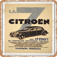 Metalni znak - Citroen Vintage ad - Vintage Rusty Look