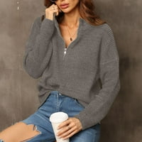 Jesen i zimsko žensko casual stand-up bubu pulover dugih rukava punjivi vrhovi džemper casual udobne