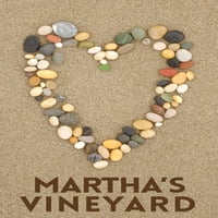 Marthin vinograd, kamena srca na pijesku, fotografiju