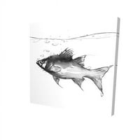 Započnite docret dekor 2080-1616-an. Plivanje ribe-print na platnu