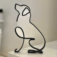 ZTTD Dog minimalistički umjetnički skulptura personalizirani poklon metalni ukras a