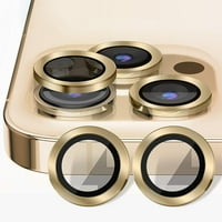 [3 + 1] iPhone Pro & iPhone PRO MA zaštitnik objektiva kamere - postavite protiv ogrebotine, - zlato