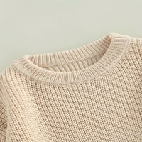 Dojenčad za djecu Dječak Girl Prevelizirani džemper za džemper Chunky okrugli vrat Dugi rukavi pulover