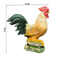 Rooster ukras vrtna ukras za barut peradary pileći model smola