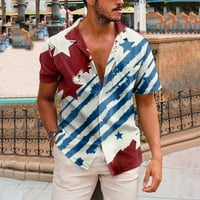 FOPP prodavač Nova američka dan neovisnosti Majica kratkih rukava tiskana muške ležerne plaže Top Ljeto