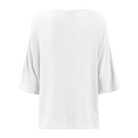 Beppter vrhovi za žene ženske maslačke tiskanje V izrez majice kratki rukav za bluzu za bluzu Summer