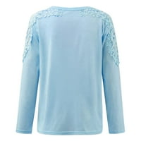 Lovskoo majice s dugim rukavima za žene Ležerne prilike pulover majica za mršavljenje pulover majica