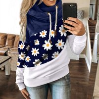 Dezsed ženske casual dukseve Jumper vrhovi na čišćenju Žene Daisy tiskani pulover duksevi dugih rukava