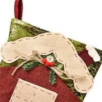 Ornament za božićne čarape Santa Claus Snowman Elk uzorci Candy Bag