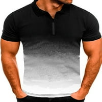 Bomotoo muške fitness bluza patentni zatvarač ležerne vrhove trčanje atletske obične polo majice