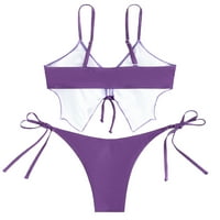 MUBINEO Women Bikini set, leptir printom laica bez rukava sa niskim štitnicima za kupanje kupaćim kostima