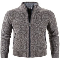 Sanviglor Muška odjeća za odjeću za okovratnik dugih rukava džemper jakna ugodne kapute za odmor