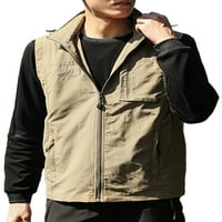 Beiwei muška jakna uklonjiva kapuljača sa kapuljačom bez rukava bez rukava modni kapuljač jakne muškarci