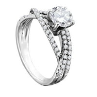 Aonejewelry 0. CT. Halo dvotonski dijamantni zaručni prsten u 14K ruži i bijelom zlatu