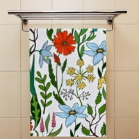 Mekani ručni ručnici za ručnike za kupanje Bešavni uzorak s divljim cvjetovima upijaju se upijajuća za pranje za kupaonicu Hotel kuhinja 30x15in