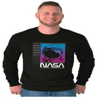 Vaporwave Nasa Worm Logo Astronaut dugih rukava majica muškaraca žena Brisco brendovi x