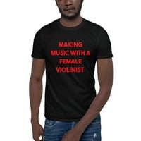 2xl crvena izrada muzike sa ženskim violinističkom majicom kratkih rukava majica po nedefiniranim poklonima