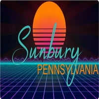Sunbury Pennsylvania Vinil Decal Stiker Retro Neon Dizajn