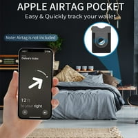Airtag novčanik, tanki minimalistički novčanik prednjeg džepa sa držačem Airtag RFID Zaštita blokiranja