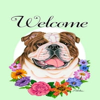Bulldog Brindle - Best of Pasch Dobrodošli Cvijeće Vrtne zastave