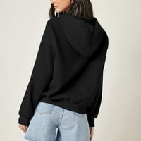 PBNBP Žene Ležerne prilike od tiskane pulover dugih rukava Džepne bluze na duksevima