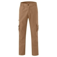 Muške casual baggy teretne hlače Široku nogu u boji sa džepovima Sezonski trend Khaki