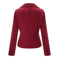 Ženski vrhovi ženske ležerne džepne kancelarijske bluže naklade otvorene prednje kardiganske jakne za