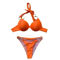 Yuwull kupaći kostim za žene visokog struka bikinija, ženska modna čvrsta boja comfor za žene kupaći