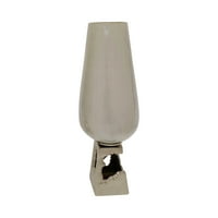 Sagebrook Home Glass, 19 H Vaza sa metalnom bazom, biserna bijela