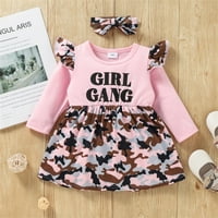 Advoicd Baby Girl Odjeća 6-mjeseci dječje djece Dječje djevojke slatko slovo dugu djecu jesenska odjeća
