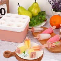 Popsicle kalupi postavljeni proizvođač sladoleda, za višekratnu ledenu pop kalupe, BPA besplatno, ružičasta