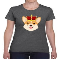 Majica Royal Corgi W Crown Žene -Image by Shutterstock, ženska srednja sredstva