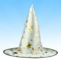 Odrasli ženski muški šešir za hallo-ween kostim pribor zvezde od ispisane kapice bijele veličine