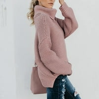 Ženski džemperi plus veličina pulover za čišćenje ženske ležerne pune boje casual debeli linijski dugi