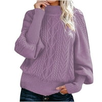 Ženski džemperi Casual Solid Twit pleteni džemper od pulover