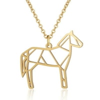 Toyella nehrđajući čelik životinjski konj modni ogrlica zlatno