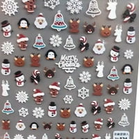 Zimske naljepnice za nokte Pribor za nokte Božićne naljepnice za nokte sa snježnim pahuljicama Dizajn