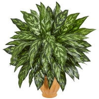 29 Srebrni kralj umjetna biljka u Terra Cotta Planter
