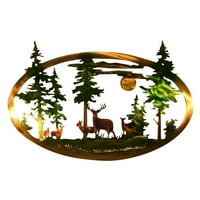 Cuoff Decor Decor zidni dekor kupaonica Dekor zatvorenog šumskog jelena poklon zanat Metalni ukrasi