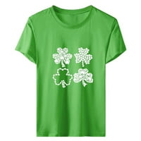 St. Patricks Dan majica za žene Lucky Shamrock majica Četiri listove djeteljice za žene Irca Lucky Festival