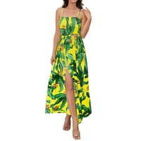Žene Ljetne haljine Ženska maxi haljina Žene Ljetne cvjetne plus veličine bez rukava elegantna duga